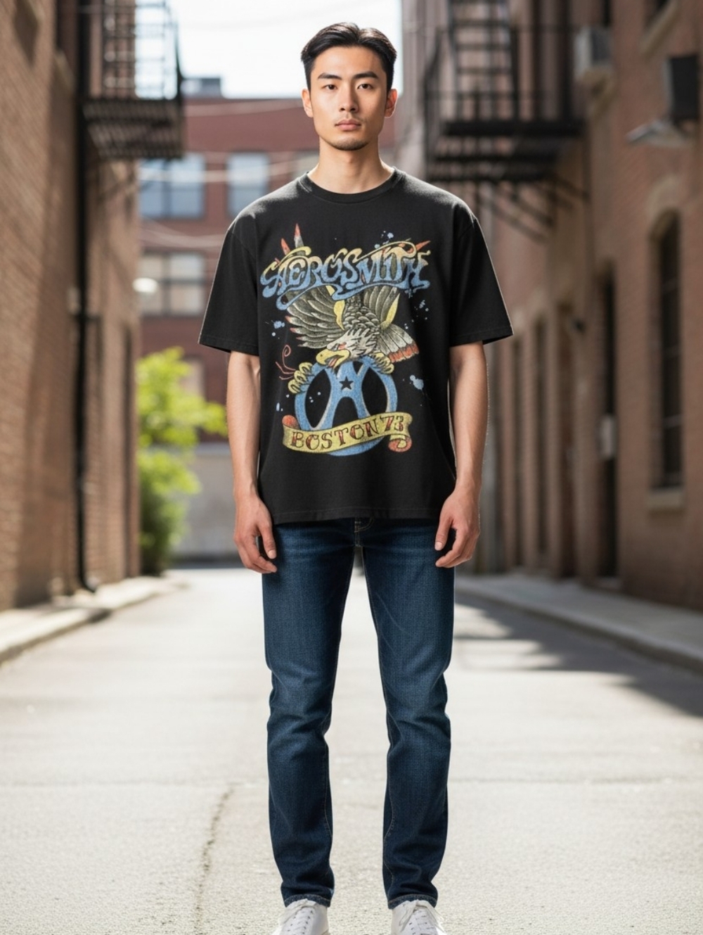 NWT Nordstrom Vintage Style Aerosmith Eagle T-Shirt - Short Sleeve Unisex
